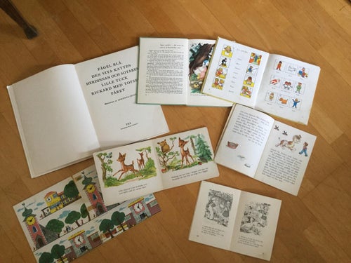 Bokpaket 7 äldre barnböcker – Lisa, Lilldrängen, Pricken m.fl. retro