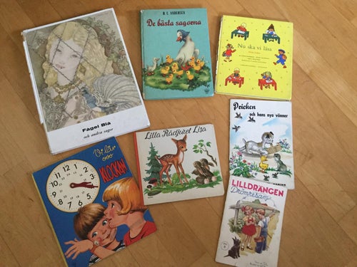 Bokpaket 7 äldre barnböcker – Lisa, Lilldrängen, Pricken m.fl. retro