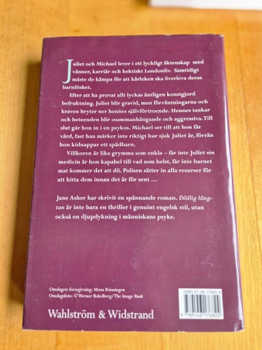 Köp 4 = fri frakt! Dödlig längtan av Jane Asher, 1997