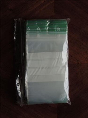 **100 ST BLIXTLÅSPÅSAR 60x80MM ** med skrivfält