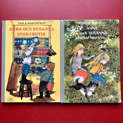 ANNA OCH SUSANNA STÅR I BUTIK +ANNA OCH SUSANNA PLOCKAR HJORTRON Viola Wahlstedt