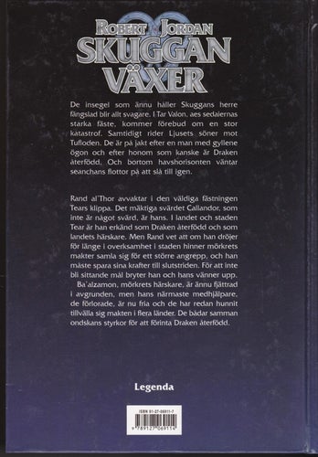 Robert Jordan / Drakens Återkomst 7 / Skuggan Växer / Kartonnage / Nära nyskick
