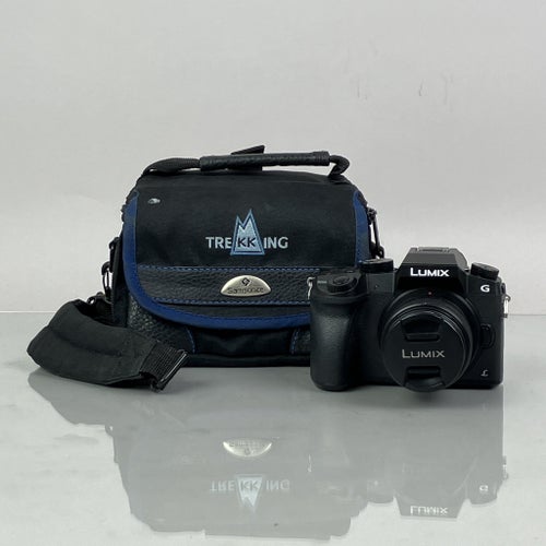 Kamera, digitalkamera, Panasonic Lumix DMC-G7, med väska och tillbehör