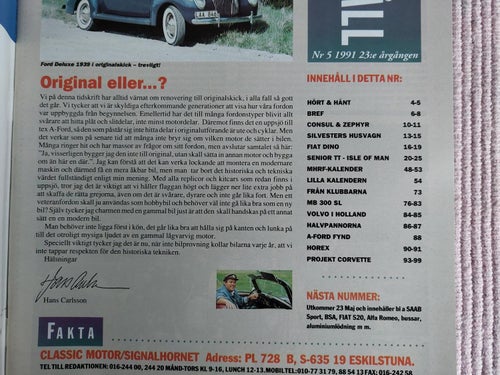 Classic Motor nr.5 1991 Mercedes 300 SL Consul Zephyr Horex TT 1931 Fiat Dino