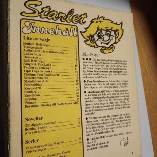 Starlet 1981 nr 20 idol Bob Seger