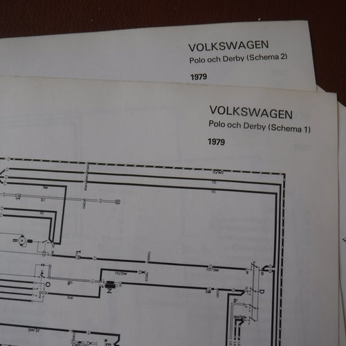 Elschema till Volkswagen Polo och Derby, 1979.