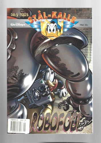 Kalle anka Stål kalle 5 2003 skick vf
