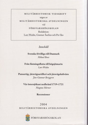 Militärhistorisk Tidskrift 2004
