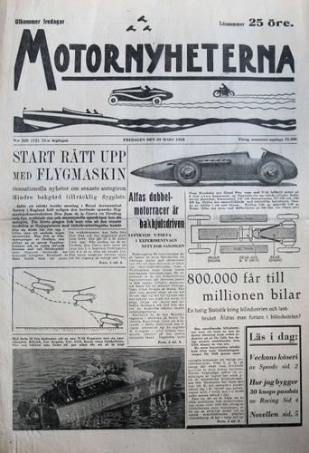 Motornyheterna 1935-13 Alfa Romeo.Oldsmobile.Bygg En Passbåt