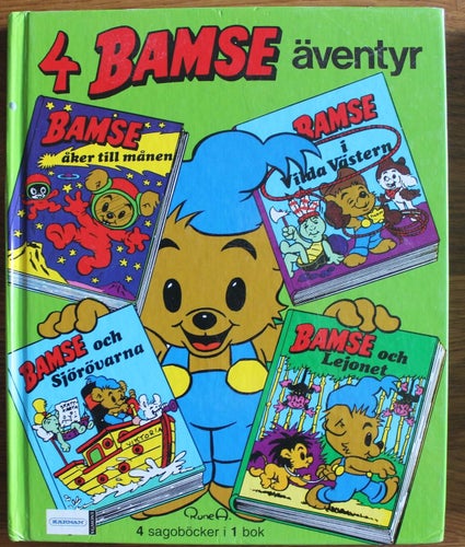Bamse 4 st äventyr bok från Kärnan