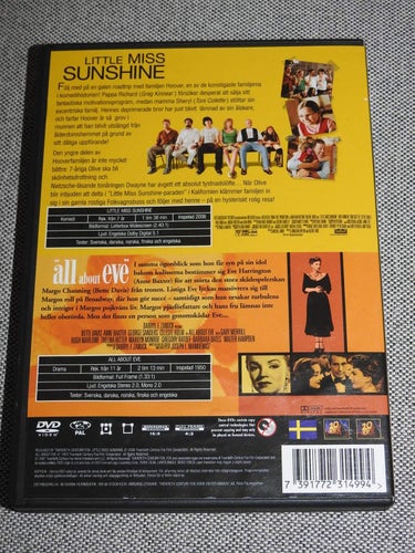 Little Miss Sunshine & All about Eve DVD Paul Dano Steve Carell Greg Kinnear