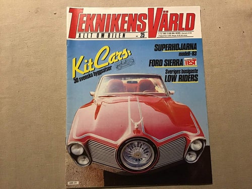 TEKNIKENS VÄRLD NR 25 1982 FORD SIERRA,MC 1083,KEKE ROSBERG,RANCO,SAAB SONETT,