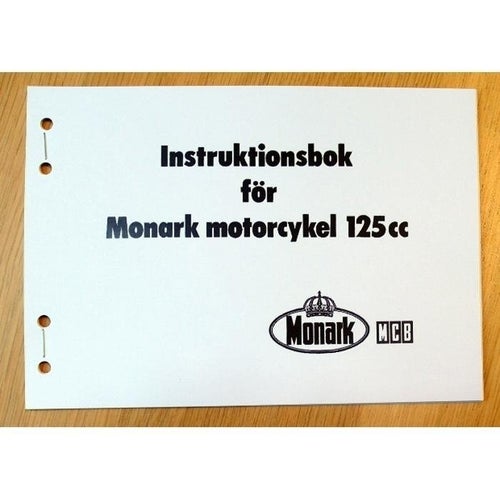 Instruktionsbok Monark motorcykel 125 cc