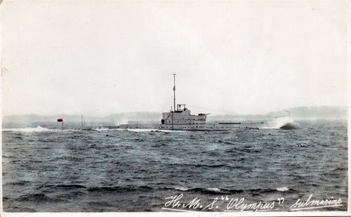 Brevkort HMS Olympus ubåt -Nr 8420