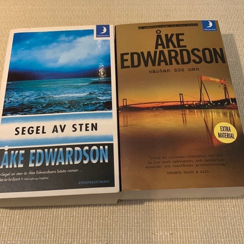 2 X Åke Edwardson- Segel av sten + nästan död man - pocket