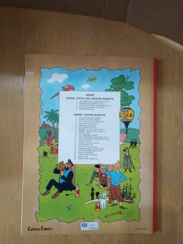 Tintin Herge Tintins äventyr Blå lotus. 1977 första upplagan. Fine plus