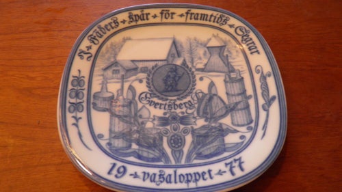 Vasaloppet 1977 minnestallrik Rörstrand