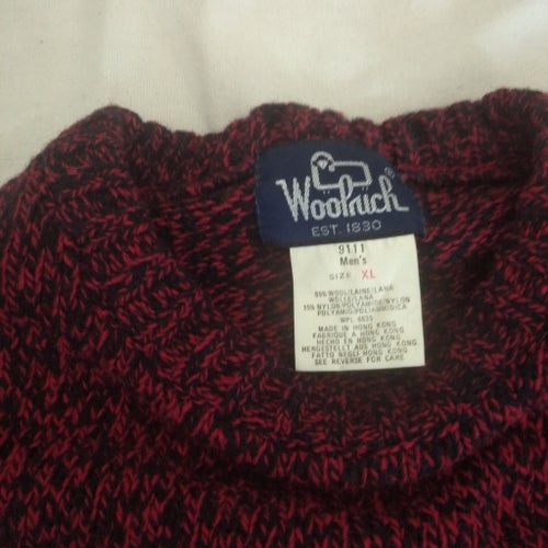 Woolrich röd tröja, storlek XL