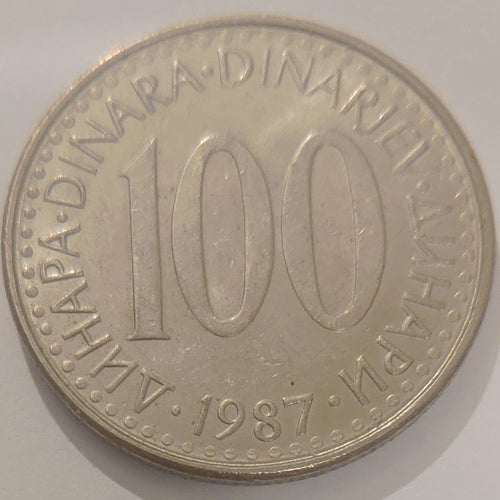 100 Dinara - Jugoslavien 1987. CO-0090