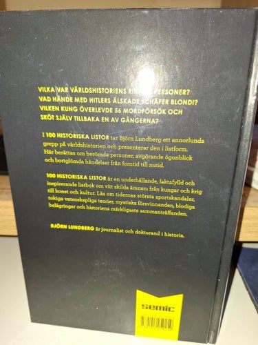 (Inbunden) 100 historiska listor av Björn Lundberg, 2013