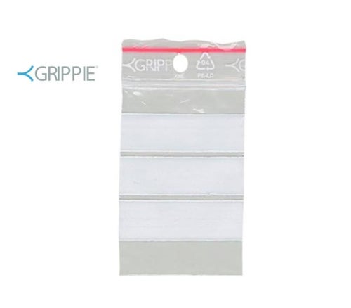 200 st Blixtlåspåsar 40 x 60 mm - Zip påsar med skrivfält - FRI FRAKT