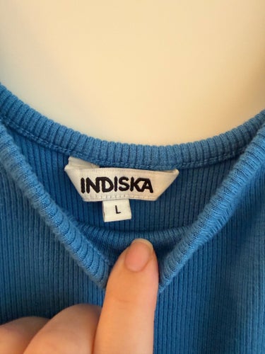 INDISKA blå klänning, storlek L