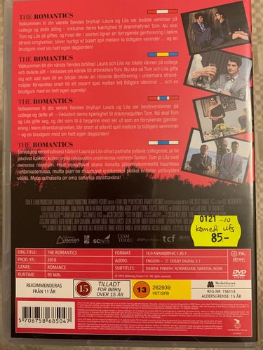 THE ROMANTICS. DVD. KOMEDI 2010. UTGÅNGEN / OOP. KATIE HOLMES / J DUHAMEL...