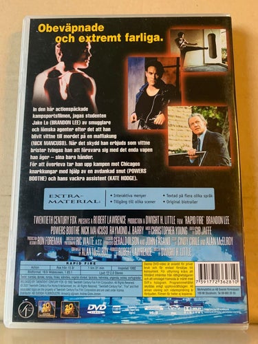 Rapid fire, Brandon Lee, Dvd