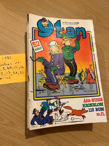Samling 91:an 1983 flera nummer 12 styck