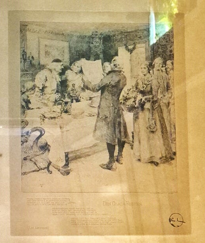CARL LARSSON. Etsning. Den Glada Festen. Bra fint blad.