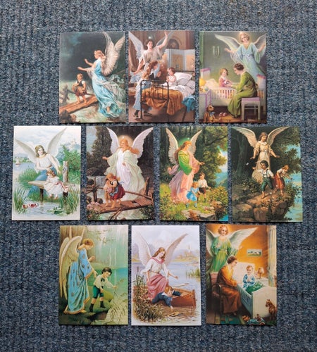 10 vintage Änglakort