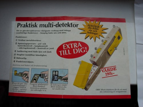 Praktisk multidetektor för hemmafixaren. Äldre legat länge i skåpet. Se bilder!!