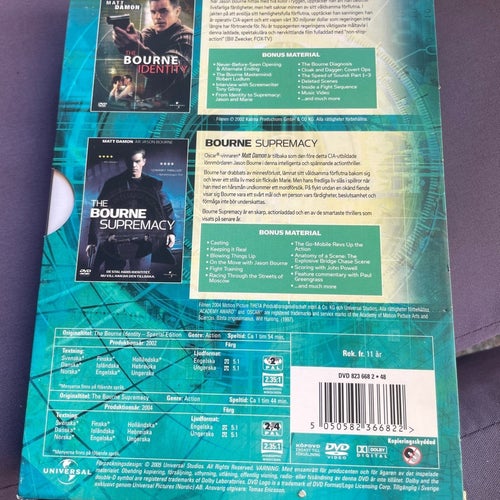 DVD-box: The Bourne Identity, The Bourne Supremacy