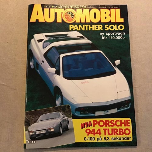 AUTOMOBIL NR 3 1985 PANTHER SOLO,PORSCHE 944,LAND ROVER,ALFA ROMEO,BMW 507