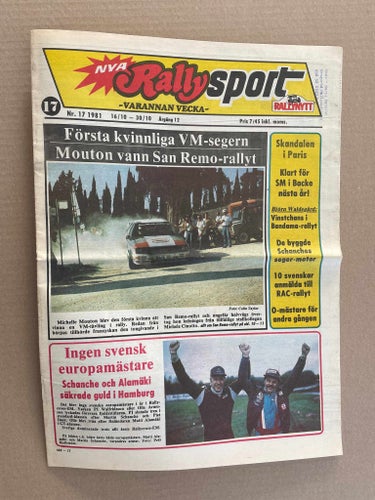 Rallysport / Rally Sport med Rallynytt 1981 nr.17