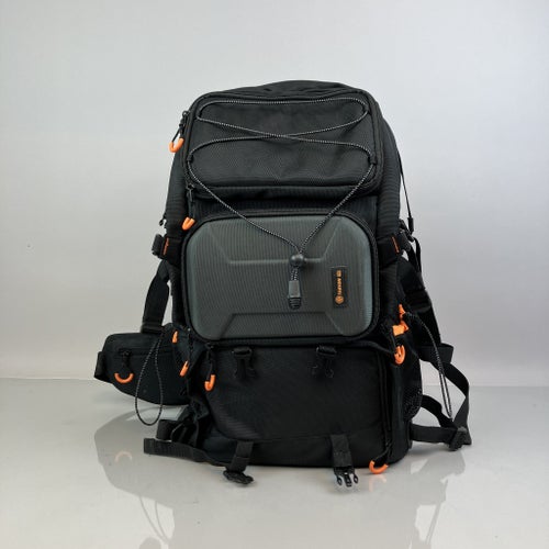 Ryggsäck, kameraryggsäck, Tarion Pro, svart, orange, 25L