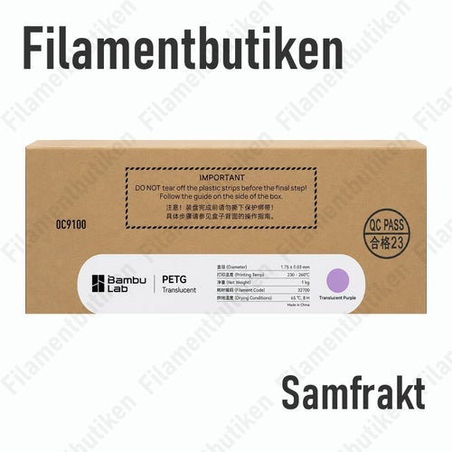 Bambu Lab PETG Translucent Filament Lila/Purple