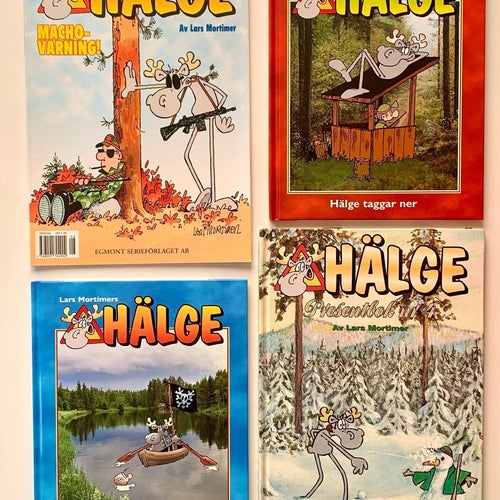 4 X Hälge seriealbum av Lars Mortimer 1999-2013