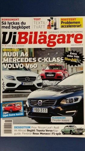Vi bilägare nr 6 2016: Audi A4 2,0 TDI 190, Mercedes C 220d 4M, Volvo V60 D4