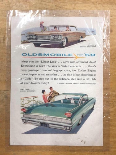 Reklamblad till Oldsmobile 1959