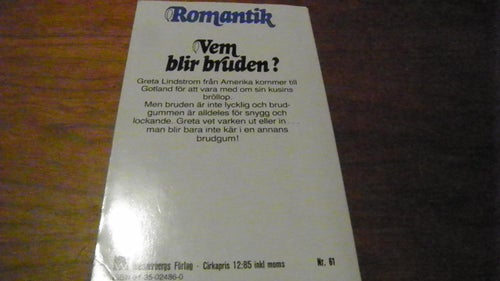 Pocketbok, Romantik, Anne Star, Vem blir bruden