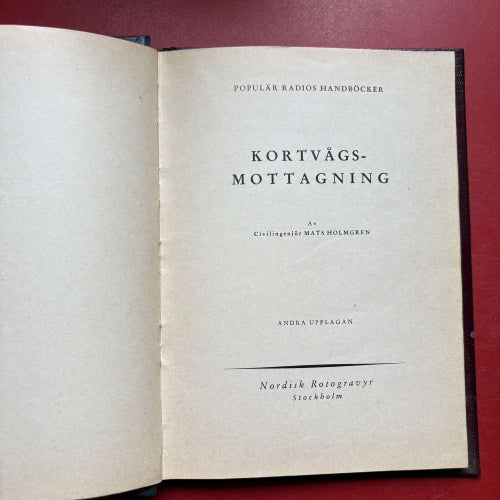KORTVÄGSMOTTAGNING Mats Holmgren 1939