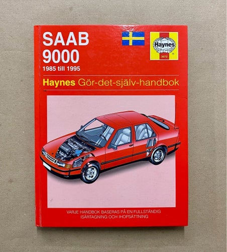 SAAB 9000 1985 till 1995 Haynes Reparationshandbok. Fint skick