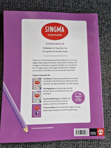 Singma Matematik Övningsbok 4B. NY