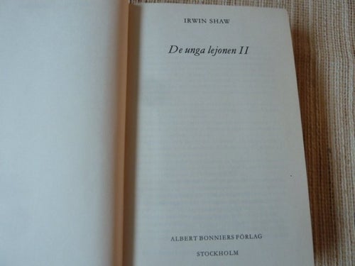 DE UNGA LEJONEN II., I. SHAW, 1976, BÖCKER