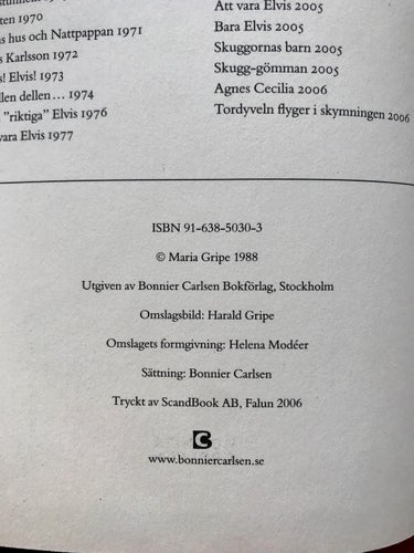 AGNES CECILIA En sällsam historia Maria Gripe 2006