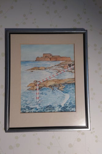 JEFF LINDAHL 83, AKVARELL MÅTT I RAM 46x 38,5 CM.