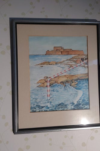 JEFF LINDAHL 83, AKVARELL MÅTT I RAM 46x 38,5 CM.