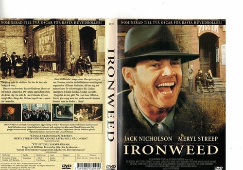Ironweed / Järngräs , DVD, M. Jack Nicholson . Meryl Streep.