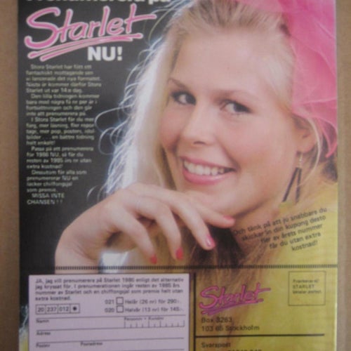 Starlet Nr:47-1985  (Idolbild & I Närbild: Tears For Fears)
